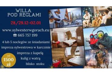 GÓRALSKI SYLWESTER - IMPREZA W KARCZMIE - KULIG - KONCERT KAPELI  -  k. ZAKOPANEGO